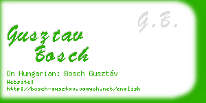 gusztav bosch business card